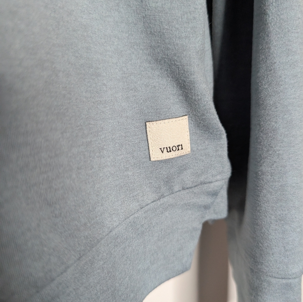 Vuori Halo Essential Blue Gray Hoodie Sweatshirt XS - Picture 3 of 6